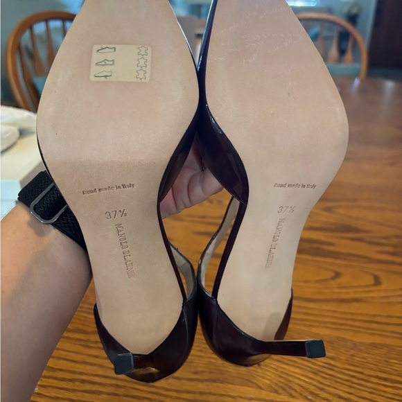 😍Manolo Blahnik Dark Brown Heels EURO 37.5/US 7 - Picture 5 of 11